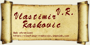 Vlastimir Rašković vizit kartica